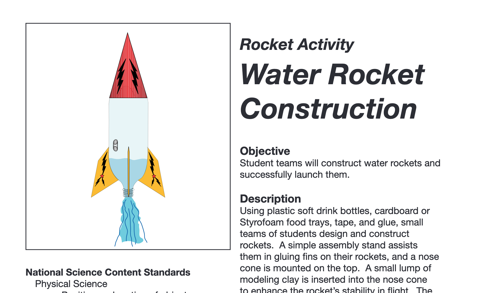 Water Rocket Construction