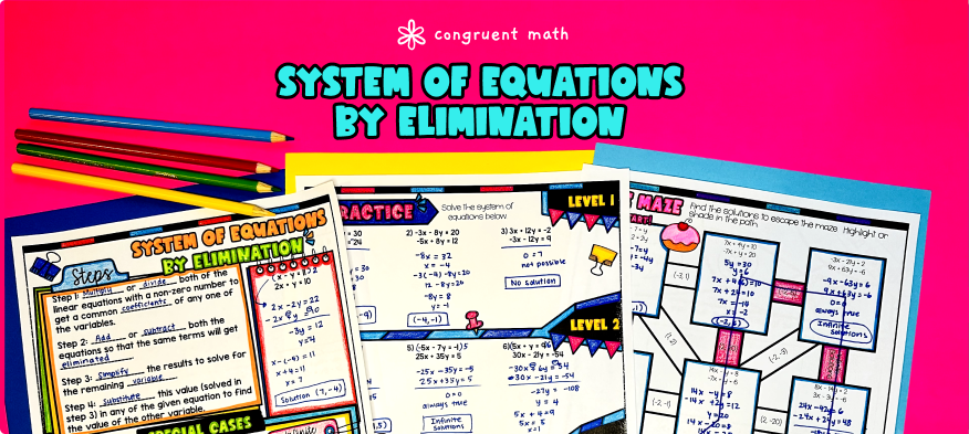 System of Equations by Elimination Lesson Plan