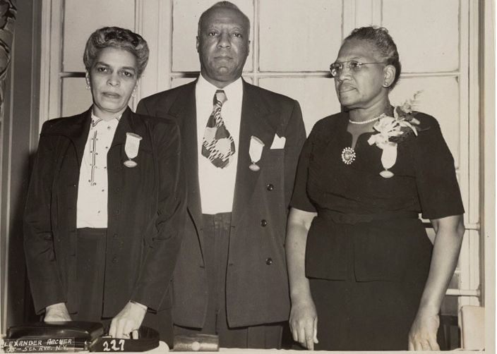 Rosina Tucker (right) with Helena Wilson and A. Phillip Randolph | African American Museum and Library at Oakland, Oakland Public Library, Oakland, CA