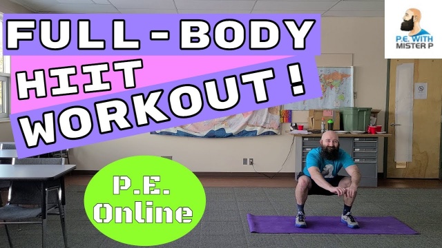 Full-Body HIIT Workout // Online Physical Education Workout and Mental Health // (Online Learning)
